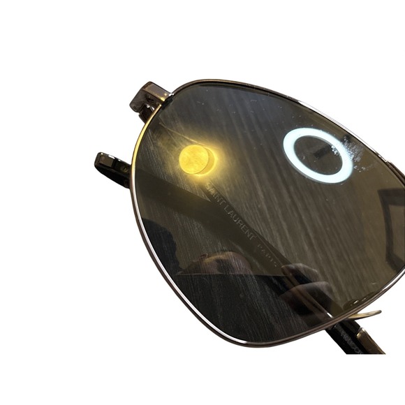 Saint Laurent SL 276 SULPICE Aviator Sunglasses Silver Metal Black Lenses - Picture 6 of 6